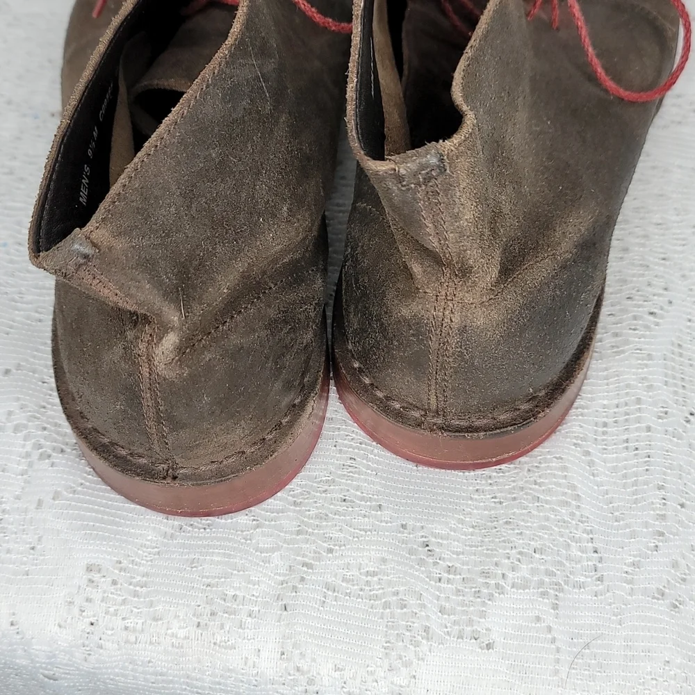 Cole Haan Paul Brown brown distressed suede Chukka lace up ankle boots sz 9.5